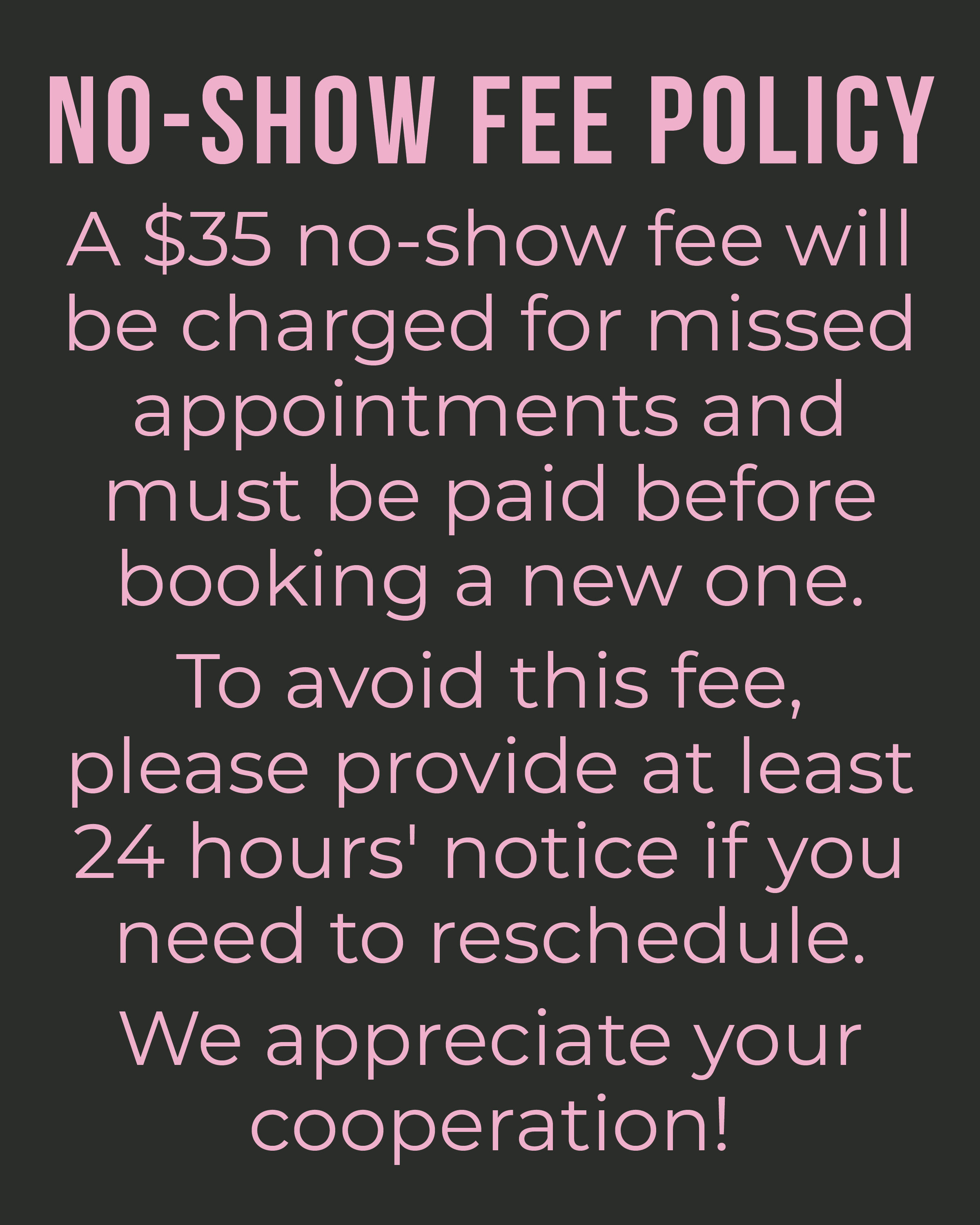 No-Show Policy